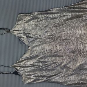 Gold Assymetrical Mini Dress